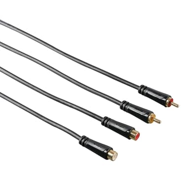 Hama Ljudkabel 2 x RCA-hane - 2 x RCA-hona (5 m)