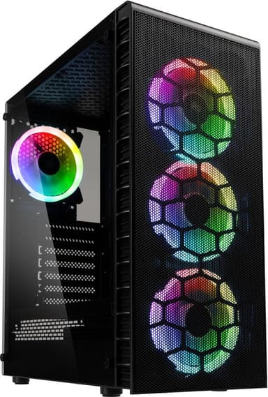 Kolink Observatory PC CASE ATX Mid Tower RGB LED Tempered Glass Gaming White 