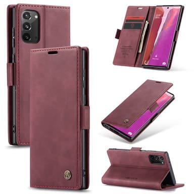 CaseMe Smart FlipCase Samsung Galaxy Note 20  - Vinröd