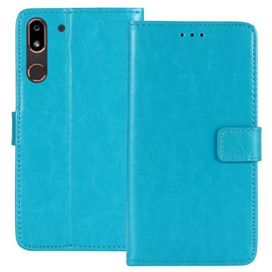 Mobilplånbok 3-kort Doro 8050 (5.7")  - Ljusblå