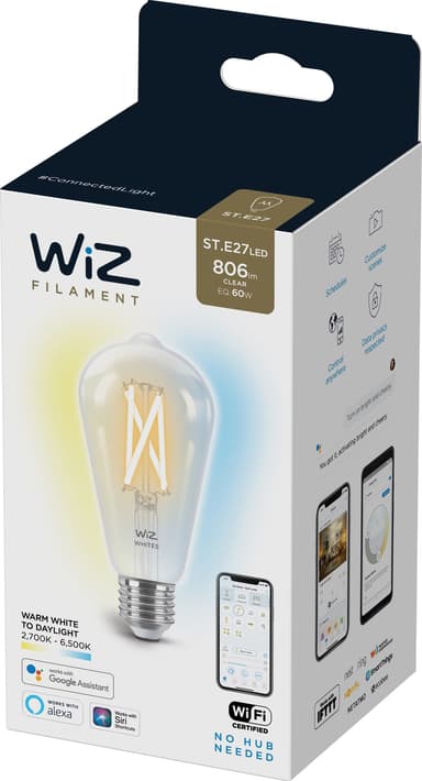 Wiz Light LED-lampa 7W E27 871869978717200