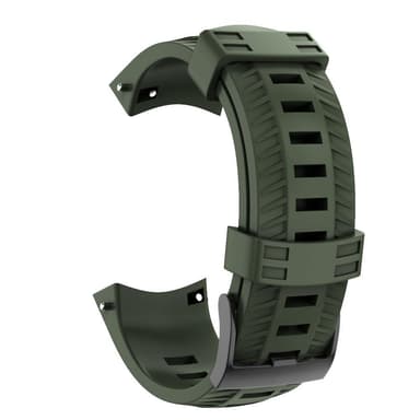 Armband till Suunto sportwatch modeller 24 mm Silikon militärgrön