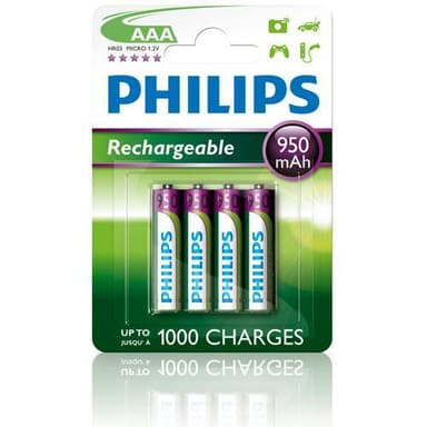 Laddningsbart batteri AAA 950 mAh 4-pack