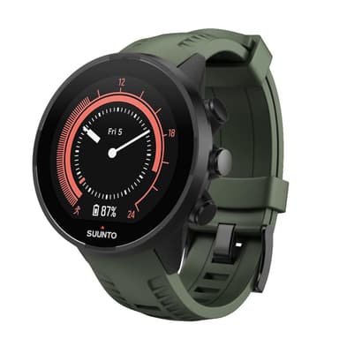 Armband till Suunto sportwatch modeller 24 mm Silikon militärgrön