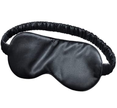 Sovmask av silke Svart