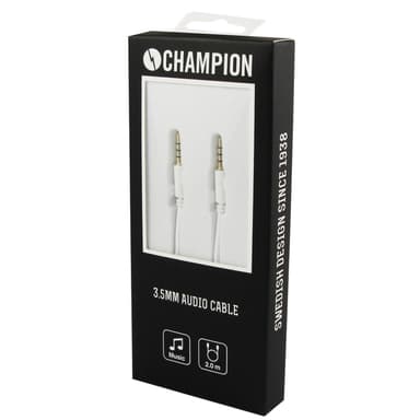3,5mm Audiokabel 2m Vit