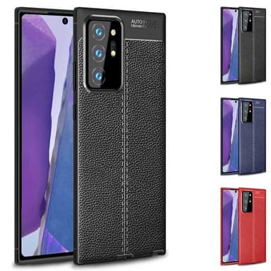 Läder mönstrat TPU skal Samsung Galaxy Note 20 Ultra  - Röd