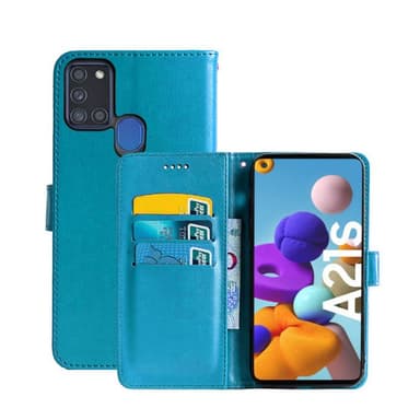 Mobilplånbok 3-kort Samsung Galaxy A21s (SM-A217F)  - Ljusblå