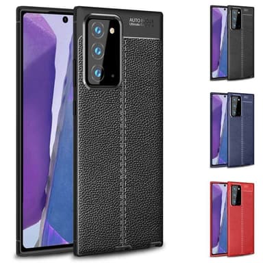 Läder mönstrat TPU skal Samsung Galaxy Note 20  - Röd