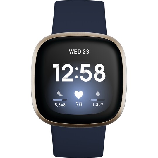 Fitbit Versa 3 smartwatch (midnight/soft gold aluminium)