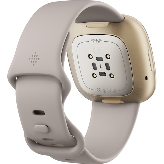 Fitbit Sense smartwatch (lunar white/soft gold stainless steel)