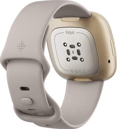 Fitbit Sense smartwatch (lunar white/soft gold stainless steel)