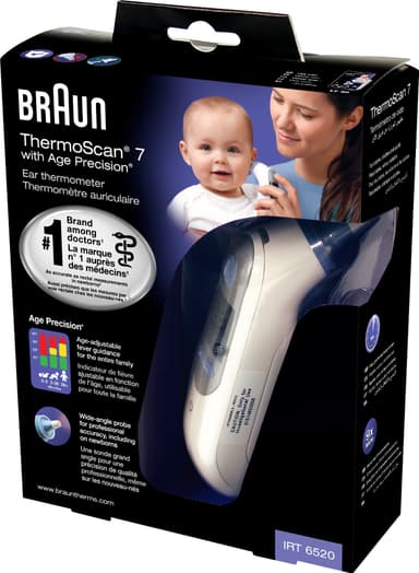 Braun ThermoScan 7 Age Precision örontermometer IRT6520NOEE (vit)