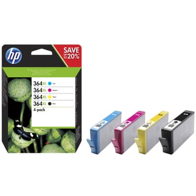 HP Bläckpatroner 364 XL Combo Cyan Magenta Gul Svart