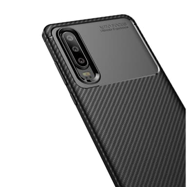 Huawei P30 Karbon fiber Texture Skal - Svart