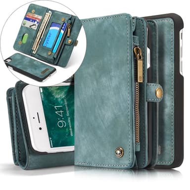 CASEME iPhone 7/8 Plus Retro Split läder plånboksfodral