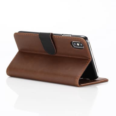 iPhone XS Max Retro Plånboksfodral / Fodral - Coffee