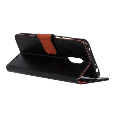 Nokia 5.1 Plus Plånboksfodral Textured Split - Svart