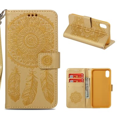 iPhone XS Max Plånboksfodral - Dream Catcher - Gul