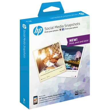 HP Social Media Snapshots fotopapper (25 ark)