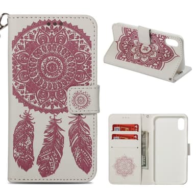 iPhone XS Max Plånboksfodral - Dream Catcher - Vit-Rosa