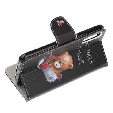 Samsung Galaxy A70 Plånboksfodral - Brown Bear and Warning Words