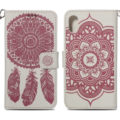 iPhone XS Max Plånboksfodral - Dream Catcher - Vit-Rosa