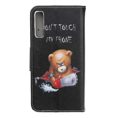 Samsung Galaxy A70 Plånboksfodral - Brown Bear and Warning Words