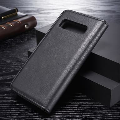 DG.MING Samsung Galaxy S10+ Split Läder Plånboksfodral - Svart