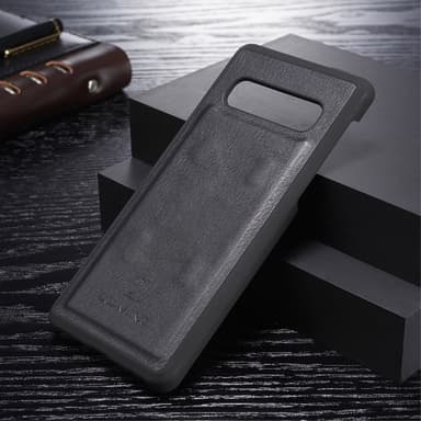 DG.MING Samsung Galaxy S10+ Split Läder Plånboksfodral - Svart