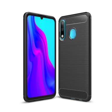Huawei P30 Lite Karbon fiber Texture Skal - Svart