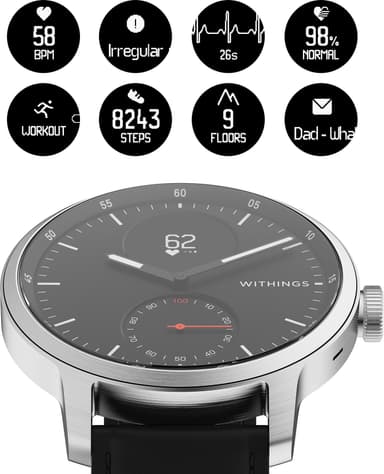 Withings ScanWatch Hybrid smartwatch 38mm (vit)