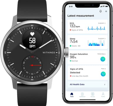 Withings ScanWatch Hybrid smartwatch 42 mm (svart)