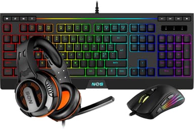 NOS Z-300 3-i-1-paket med hörlurar/tangentbord/mus för gaming