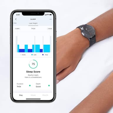 Withings Steel HR Sport smartwatch hybrid 40mm (vit/svart)