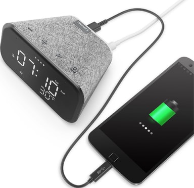 Lenovo Smart Clock Essential med Google Assistant (soft touch grey)