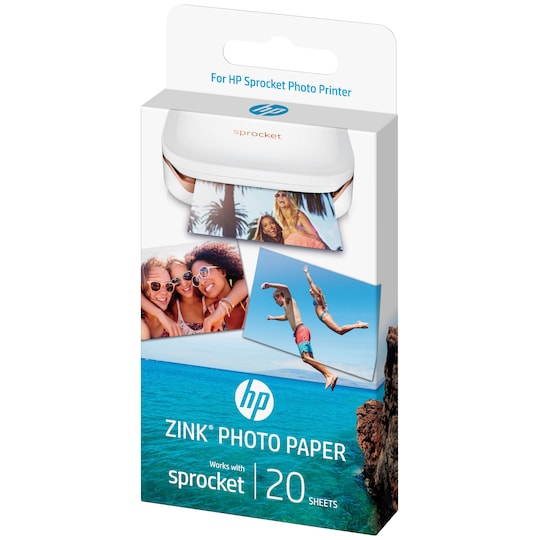 HP ZINK självhäftande fotopapper till Sprocket (20 ark)