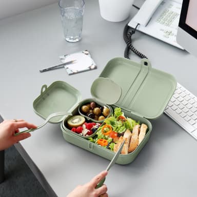 PASCAL READY Set med 3x Matlåda och bestick Organic Green
