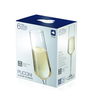 Champagneglas 280ml Puccini 6-pack