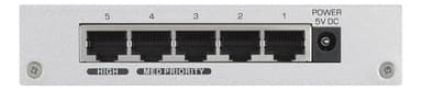 ZyXEL GS-105B. 5-port Gigabitswitch, metall, silver