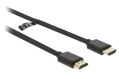High Speed HDMI Kabel med Ethernet HDMI Kontakt - 2 m Svart