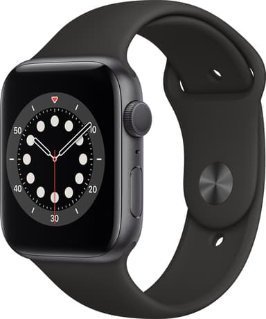 Apple Watch Series 6 44mm GPS (space grey/svart sportarmband)