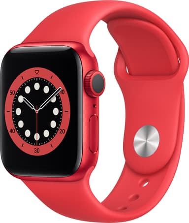 Apple Watch Series 6 40mm GPS (röd alu/röd sportarmband)