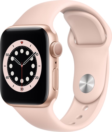 Apple Watch Series 6 40mm GPS (guld alu/rosa sand sportarmband) - Elgiganten