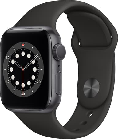 Apple Watch Series 6 40mm GPS (space gray alu/svart sportarmband)