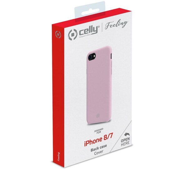 Celly Soft-touch cover iPhone 7/8/SE, Rosa