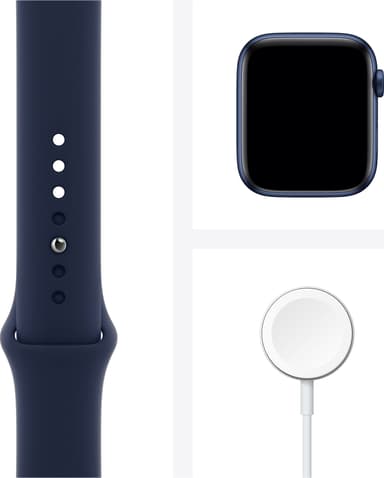 Apple Watch Series 6 44mm GPS+Cellular (blå alu/navy sportarmband)