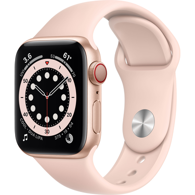Apple Watch Series 6 40mm GPS+Cell (guld alu/rosa sand sportarmband)