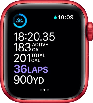 Apple Watch Series 6 40mm GPS+Cellular (röd alu/röd sportarmband)