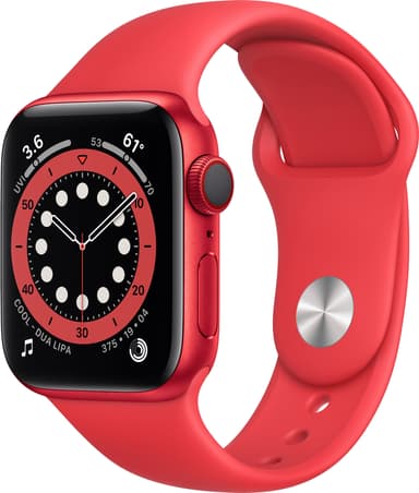 Apple Watch Series 6 40mm GPS+Cellular (röd alu/röd sportarmband)